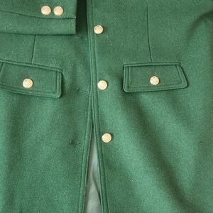 Ricki's Forest Green Trench Coat with Gold Buttons